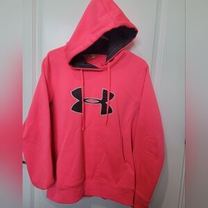 Womens used Under Armour Hoodie Sweatshirt size Large breast cancer addition